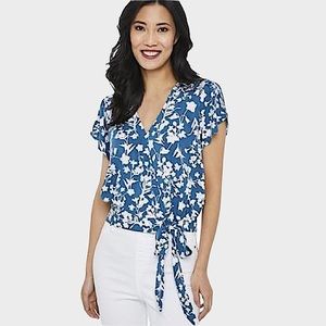 Tulip Sleeve Wrap Top